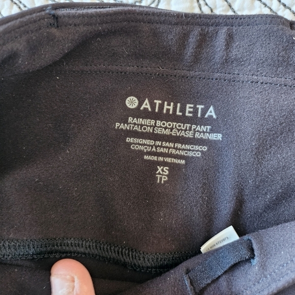NWT Athleta Rainier Bootcut Pant Black Small Reflective - Picture 10 of 14